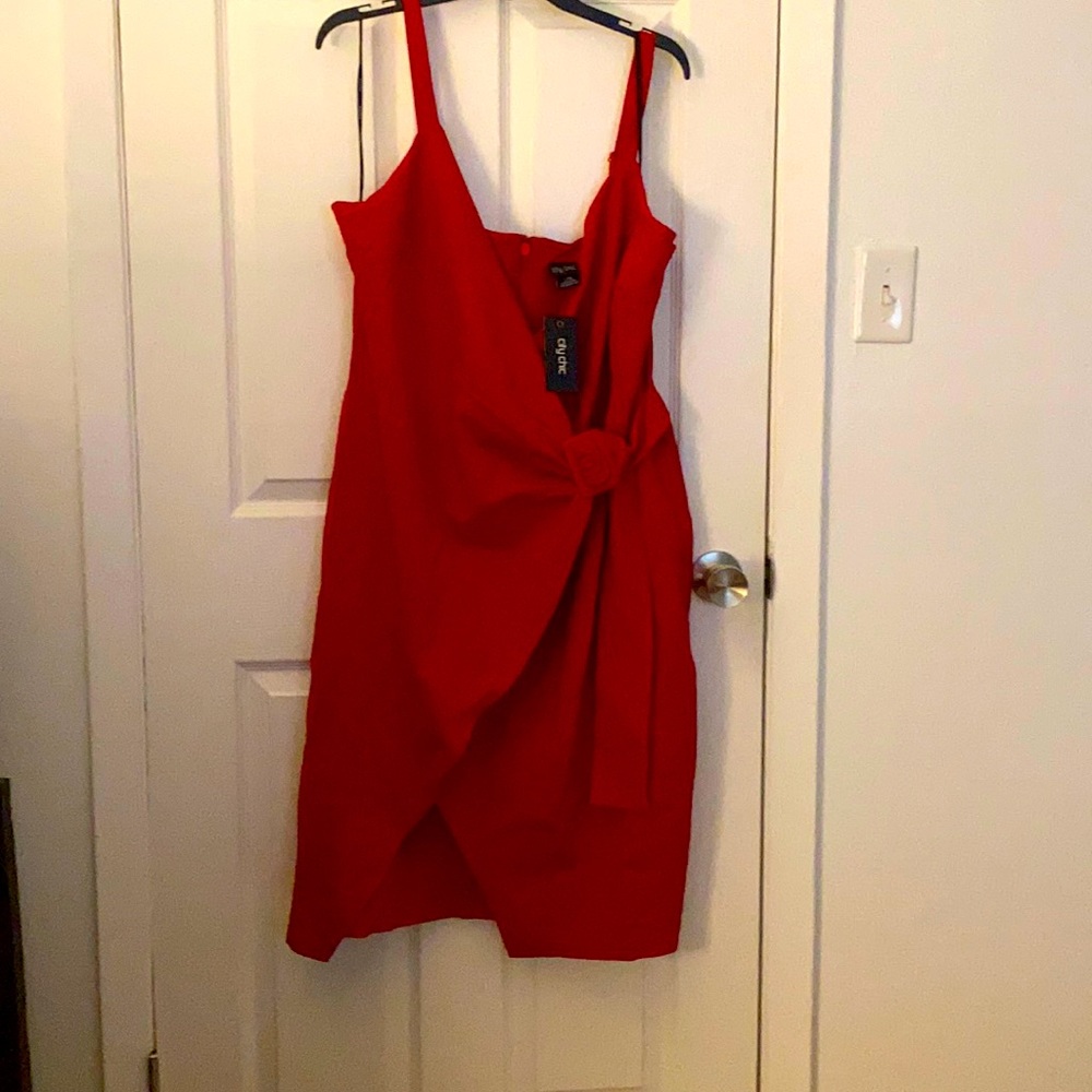 NWT sexy red City Chic stretch ponte dress
